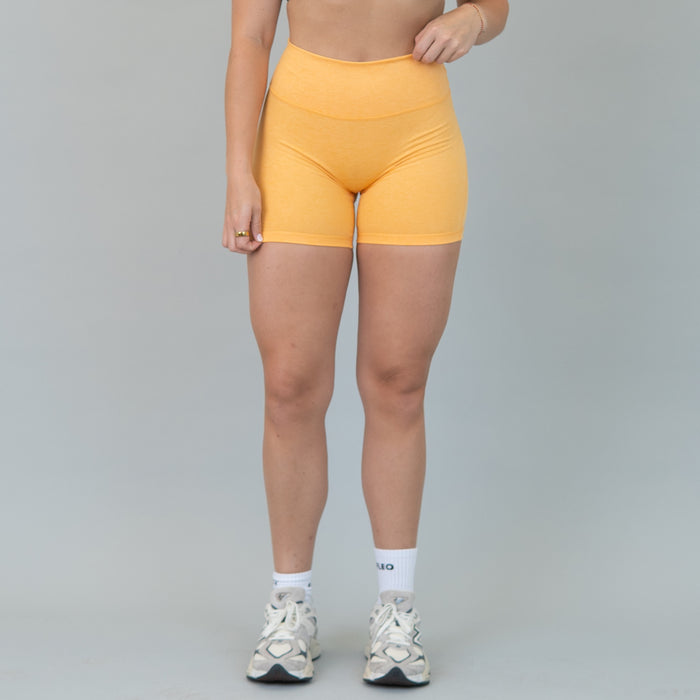 Heather Marigold Charge Short 5" - No Front Seam - Higher Rise by FLEO - 1