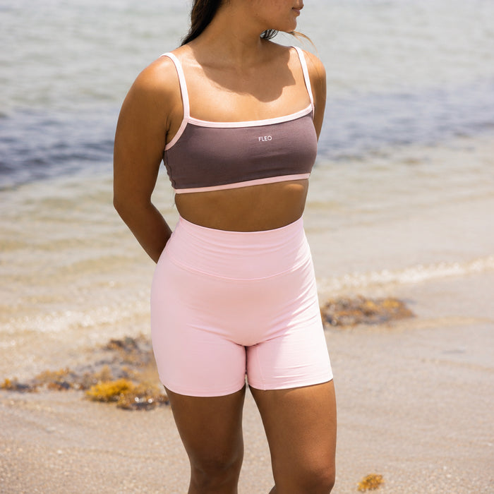 Strawberry Cream Charge Short 5" - No Front Seam - Higher Rise by FLEO - 1