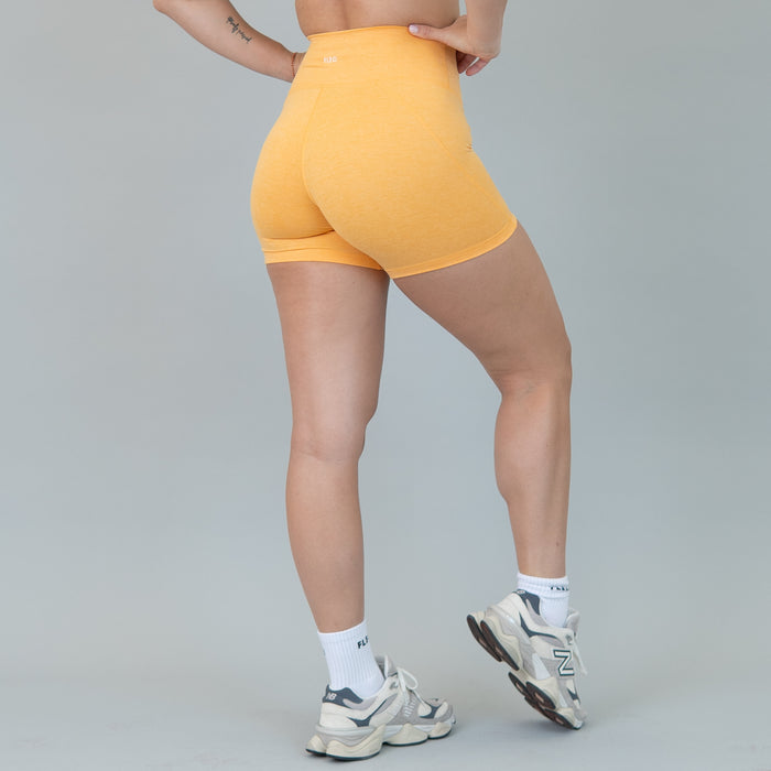 Heather Marigold Charge Short 5" - No Front Seam - Higher Rise by FLEO - 2