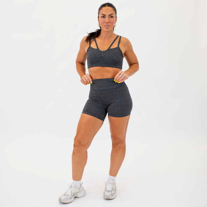 Magnet Black No Front Seam High Rise Spandex Shorts