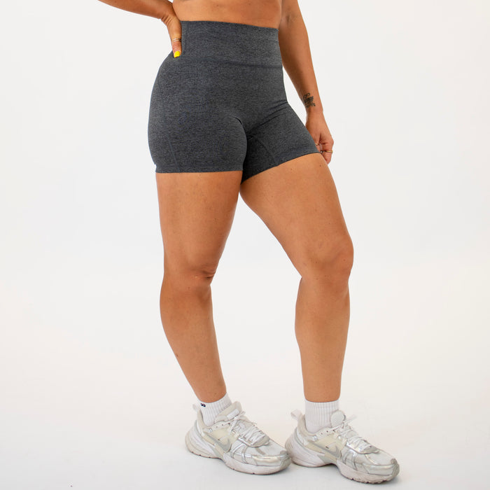 Magnet Black No Front Seam High Rise Spandex Shorts