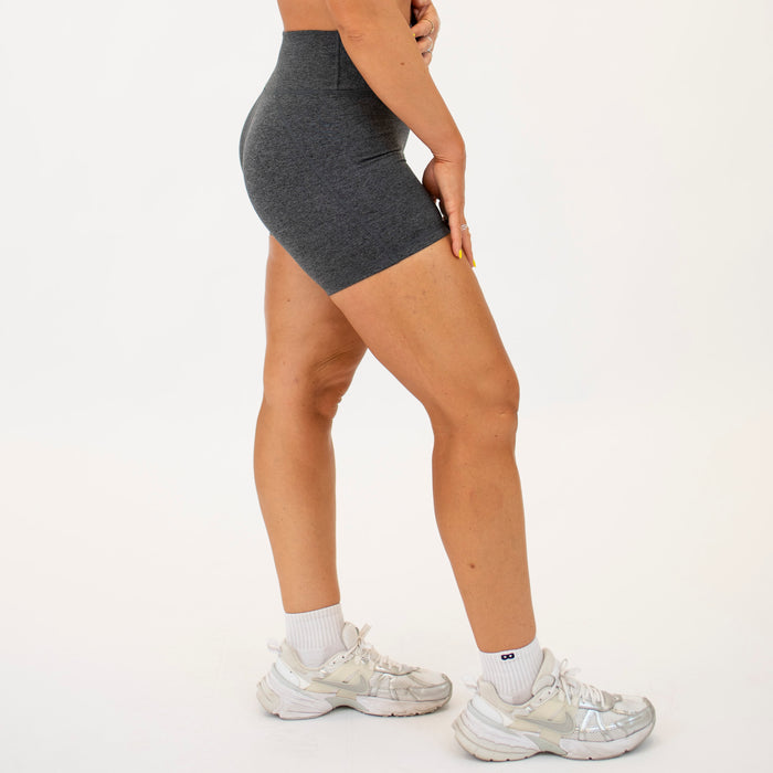 Magnet Black No Front Seam High Rise Spandex Shorts
