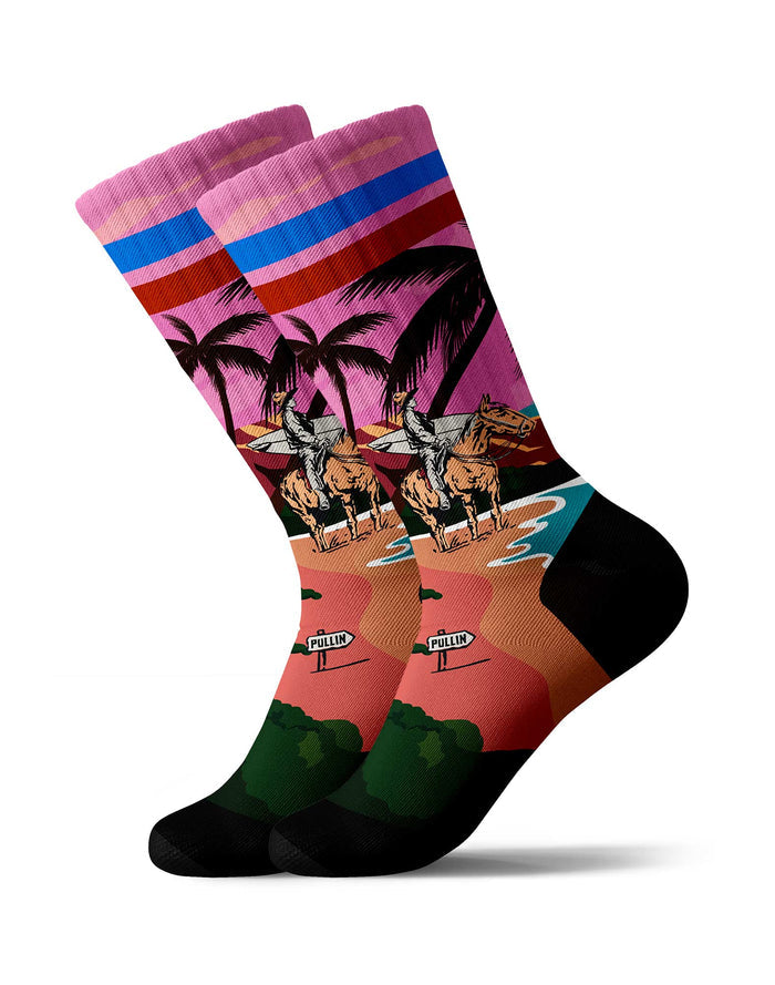 chaussettes sublimées surfercow PULLIN