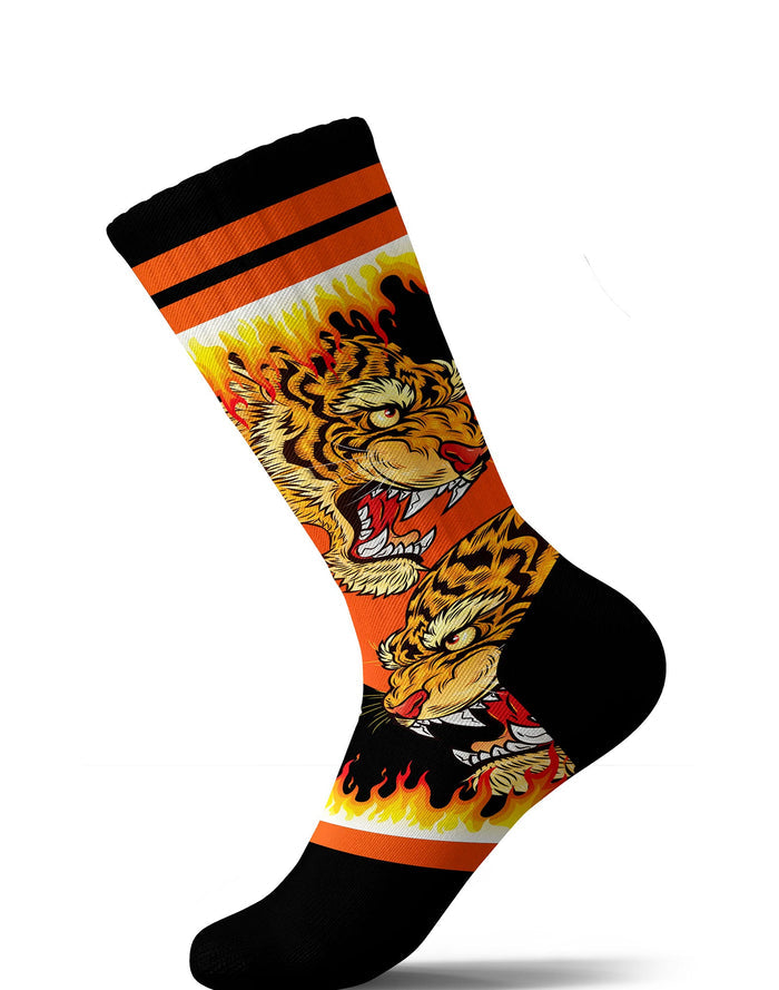 chaussettes sublimées tigerflame PULLIN