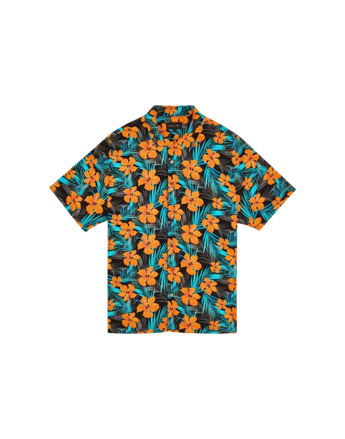 chemise hawaïenne orangeflo PULLIN en viscose