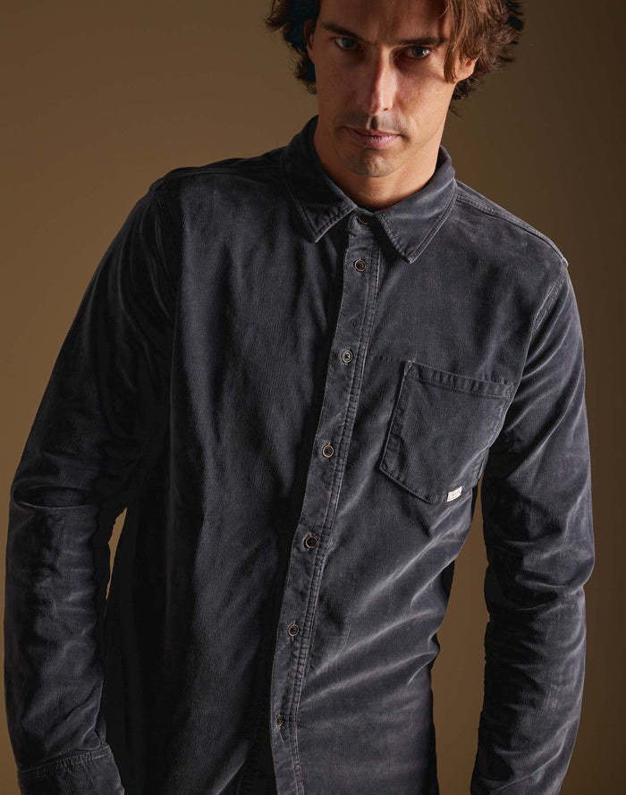 chemise velours abyss PULLIN en coton