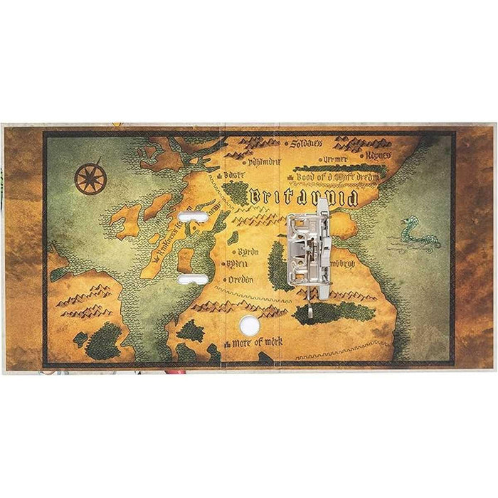 Classeur à levier The Seven Deadly Sins avec carte de Britannia imprimée à l’intérieur, format rigide 28 x 32 x 7 cm, 2 anneaux solides.