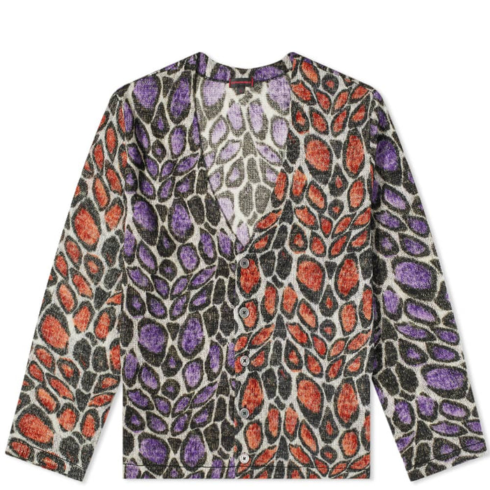 CLOT LEOPARD CARDIGAN - PURPLE