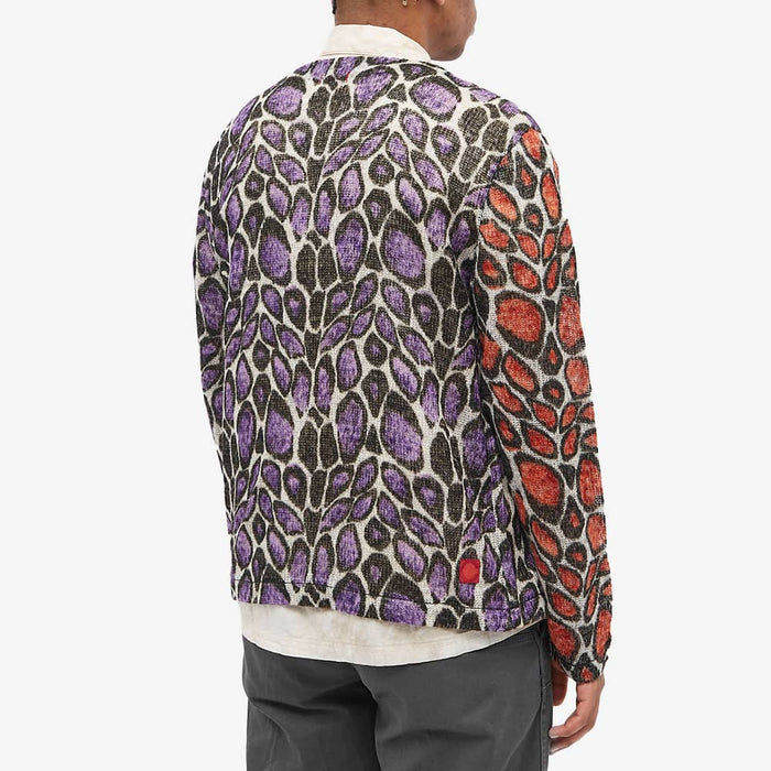 CLOT LEOPARD CARDIGAN - PURPLE