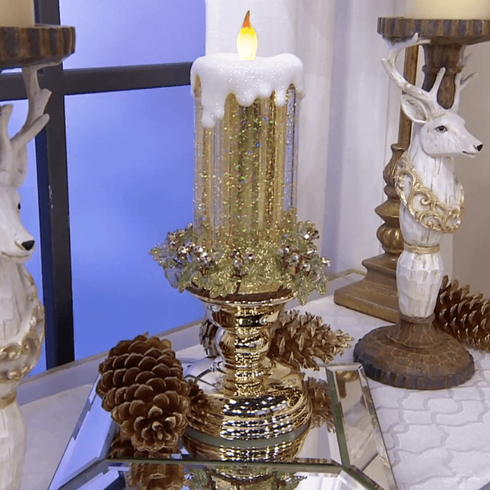 Color Changing LED Water Candle with Glitter