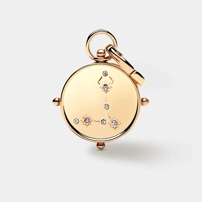 Coluri Pisces Double Sided Gold Charm