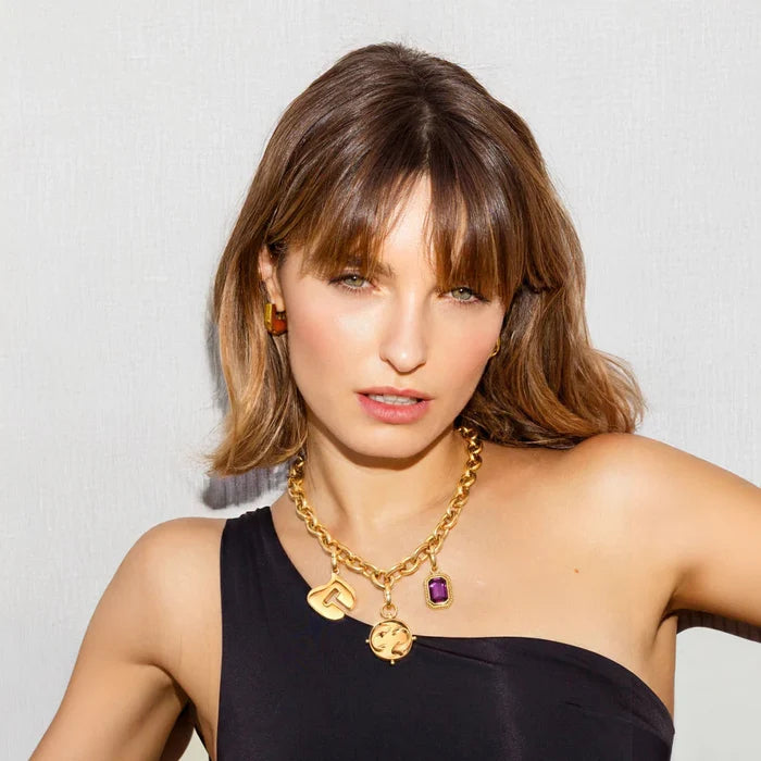 Coluri Pisces Double Sided Gold Charm