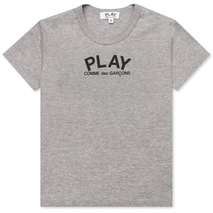 COMME DES GARCONS PLAY For Children Small Text T-Shirt - Grey - AZ-T571-100-1