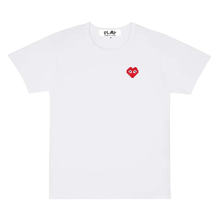COMME DES GARCONS PLAY x the Artist Invader T-Shirt - White - AZ-T322-051-3