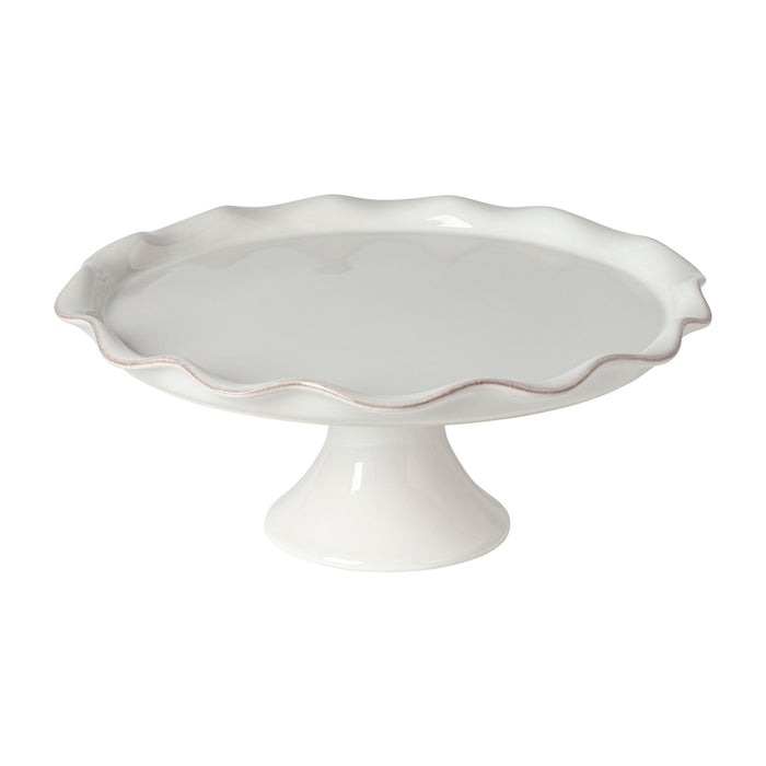 Cook & Host White Stoneware Cake Stand — overall form and detail