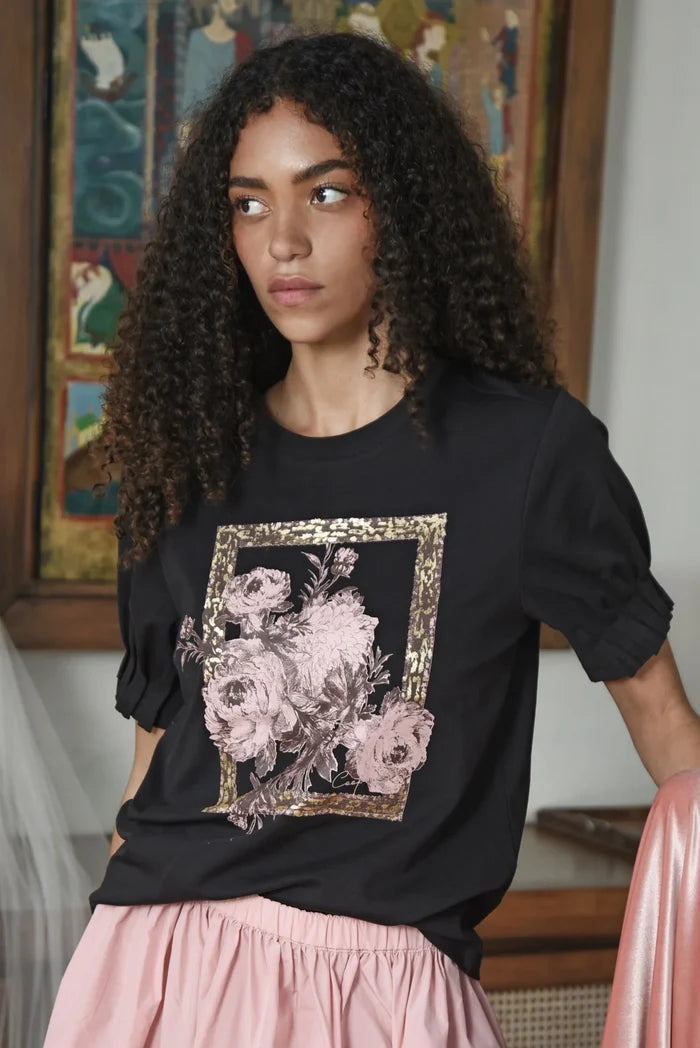 Coop by Trelise Cooper FOIL & FLOURISH T- Shirt Black