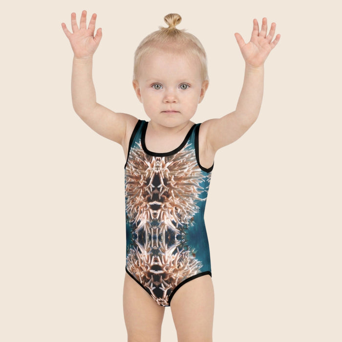 Coral All-Over Print Kids Swimsuit | One-Piece