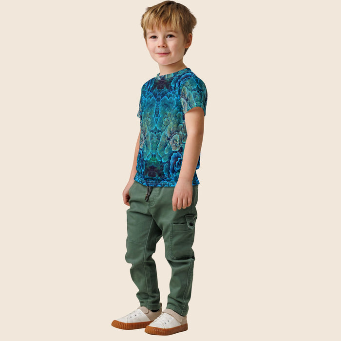 Coral Reef Print Kids Cotton T-Shirt | All-Over Print