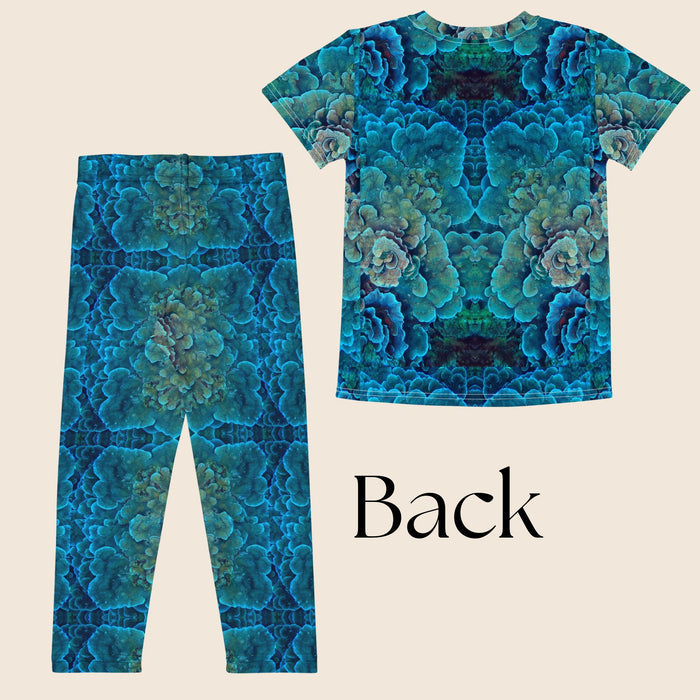 Coral Reef Print Kids Matching Set | Leggings + T-Shirt | All-Over Print