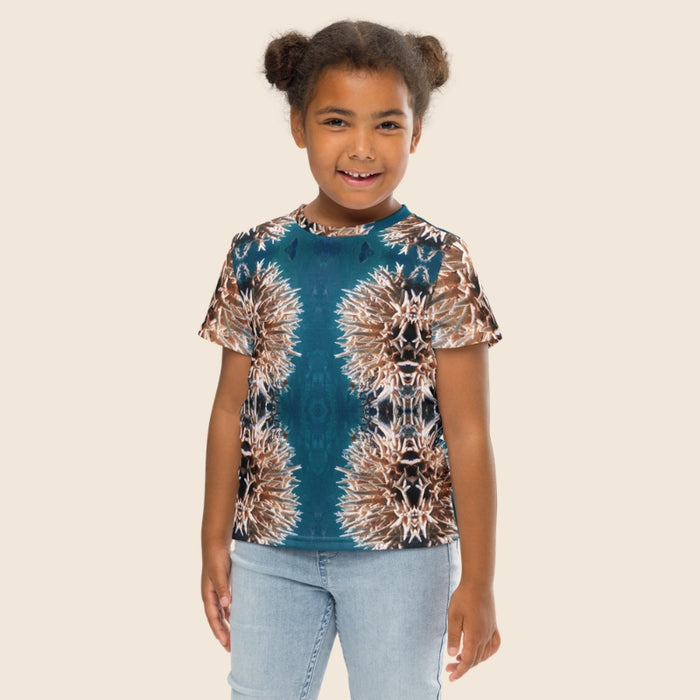 Coral Reef Print Kids T-Shirt | Ocean Design Crew Neck Tee