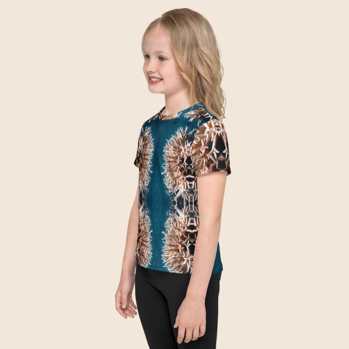 Coral Reef Print Kids T-Shirt | Ocean Design Crew Neck Tee