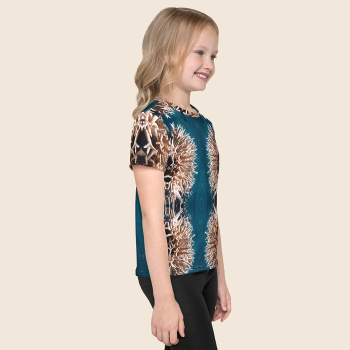 Coral Reef Print Kids T-Shirt | Ocean Design Crew Neck Tee