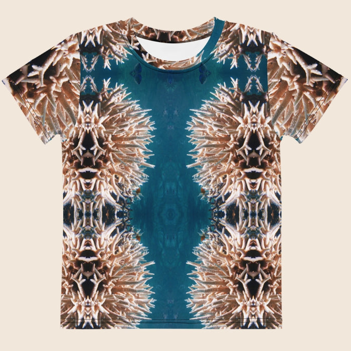 Coral Reef Print Kids T-Shirt | Ocean Design Crew Neck Tee