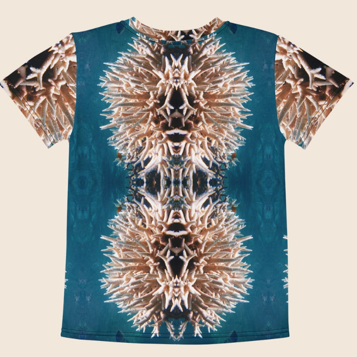 Coral Reef Print Kids T-Shirt | Ocean Design Crew Neck Tee