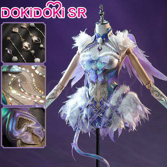 【Costume Ready For Ship】DokiDoki-SR Game NARAKA: BLADEPOINT Cosplay ZIPING YIN Costume / Wig / Shoes Champion Forged Ethereal Glow Yin Ziping