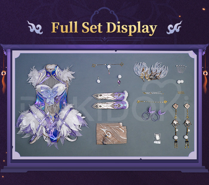 【Costume Ready For Ship】DokiDoki-SR Game NARAKA: BLADEPOINT Cosplay ZIPING YIN Costume / Wig / Shoes Champion Forged Ethereal Glow Yin Ziping