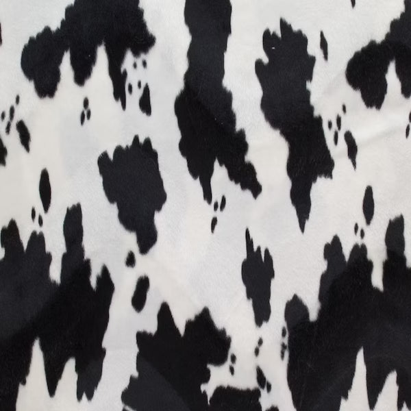 Cow Print Velboa Faux Fur - Fashion Fabrics LLC