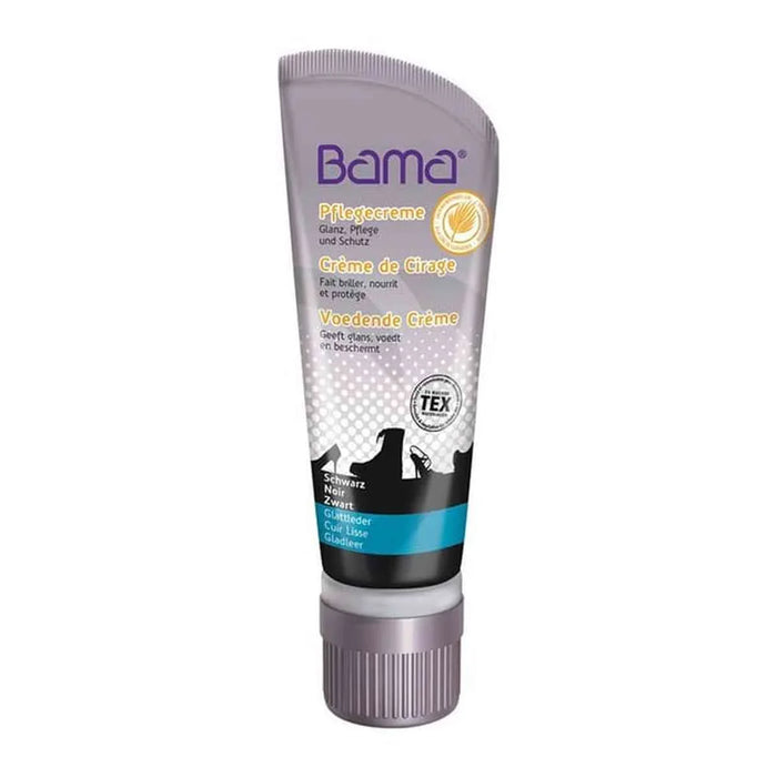 Crème de cirage Bama noir avec cire de Carnauba 75ml pour entretien cuir lisse