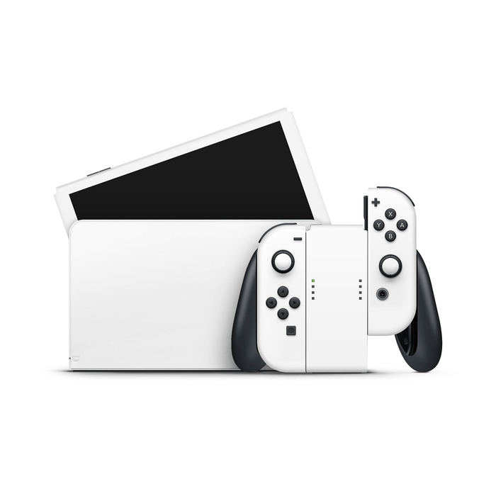 Crisp White Nintendo Switch OLED Decal Skin