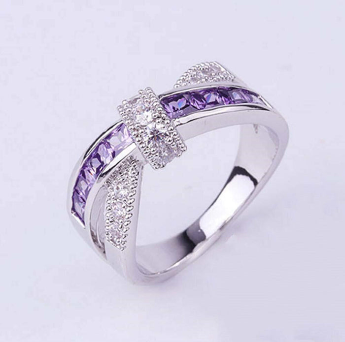 Criss Cross Crystal Ring