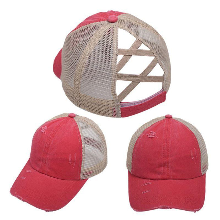 Criss Cross Ponytail Cap