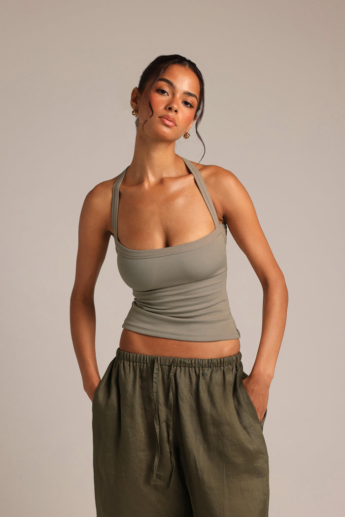 Cross-Back Tank - Pistachio