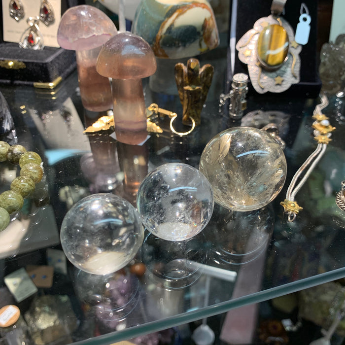 Crystal Ball with Flat Edge Bottom