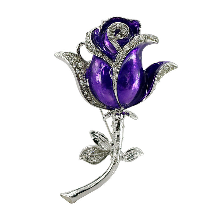 Crystal Rose Pin USB Flash Drive 2.0 Flower 16gb red/blue/purple U Disk Memory Stick