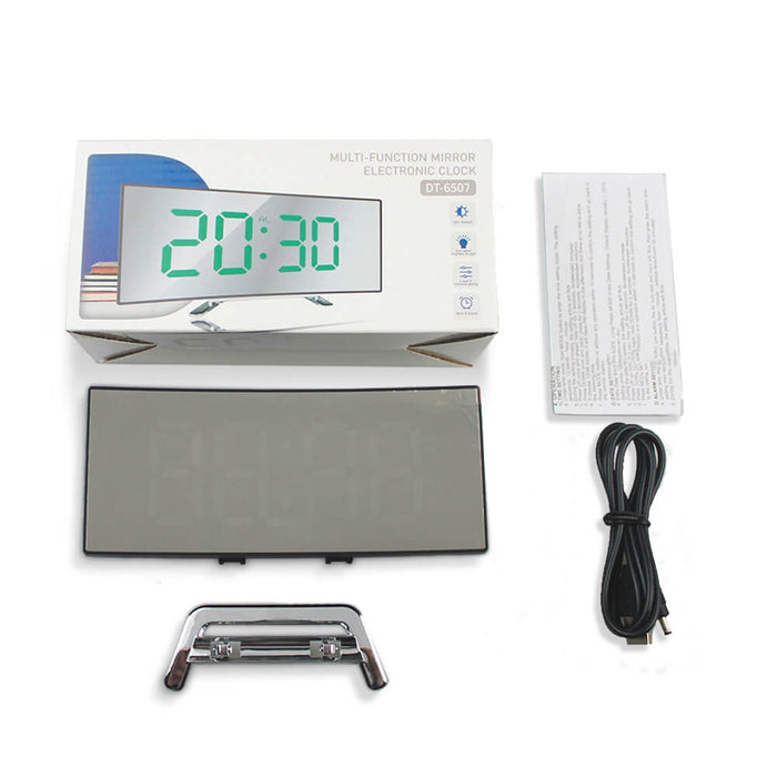 Curved LED Digital Alarm Clock