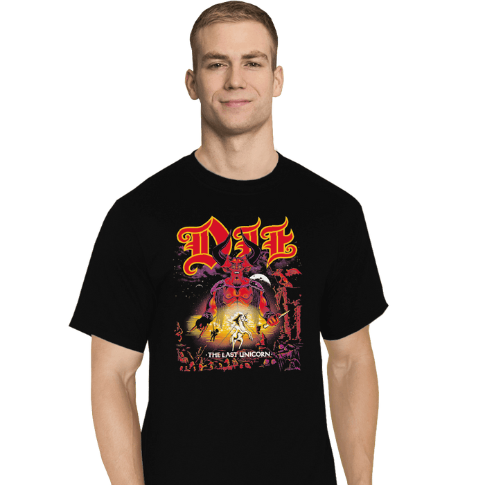 Shirts T-Shirts, Tall / Large / Black Die Last Unicorn