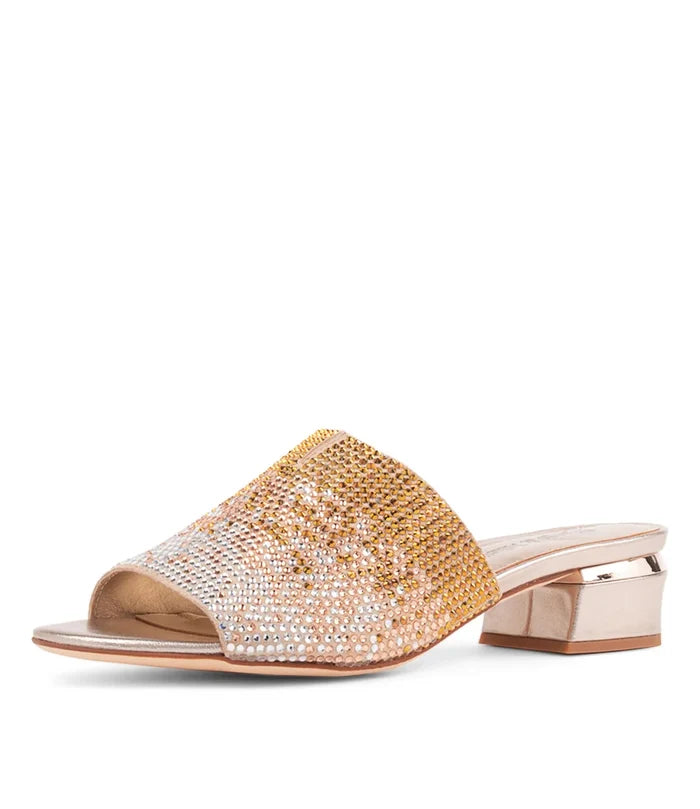 Django & Juliette Tamarin Champagne Diamanté Slides