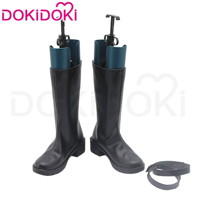 DokiDoki Anime Cosplay Black  Shoes Mid-heel Boots
