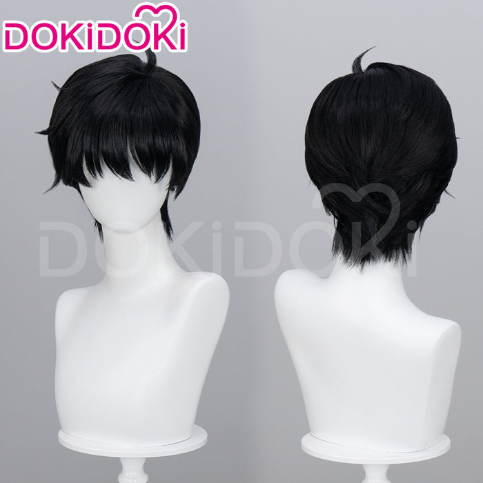 DokiDoki Anime Cosplay  Wig Short Straight Black Hair