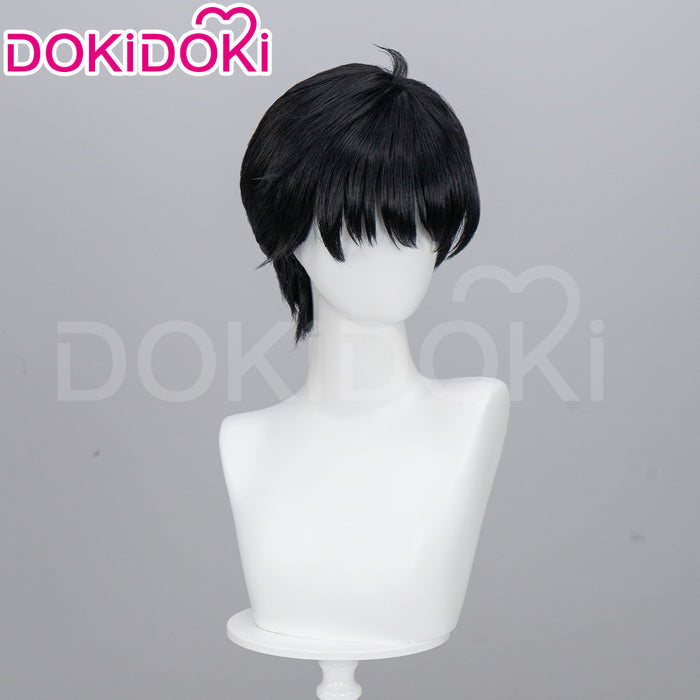 DokiDoki Anime Cosplay  Wig Short Straight Black Hair
