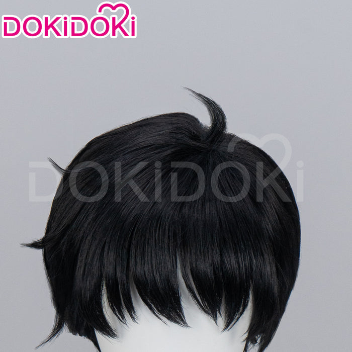 DokiDoki Anime Cosplay  Wig Short Straight Black Hair
