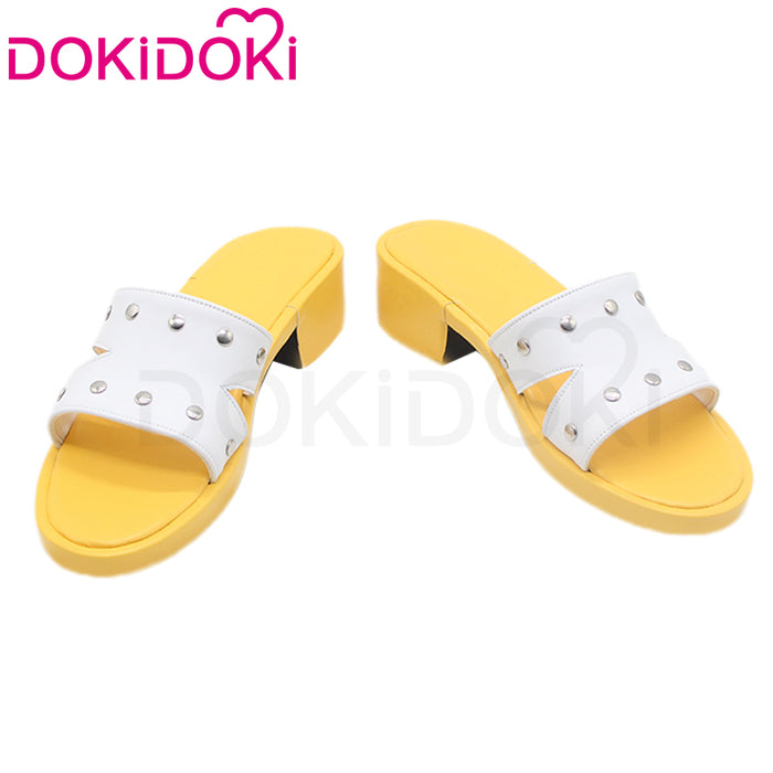 DokiDoki Anime DDD Cosplay Shoes White Yellow Slipper