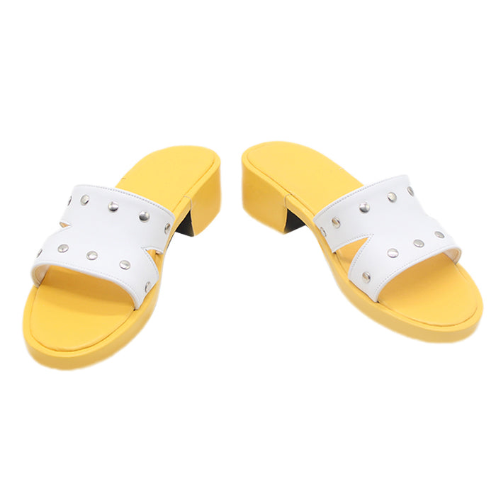 DokiDoki Anime DDD Cosplay Shoes White Yellow Slipper