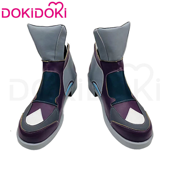 DokiDoki Game Cosplay Costume Grey Purple Shoes