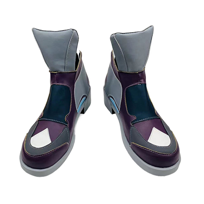 DokiDoki Game Cosplay Costume Grey Purple Shoes