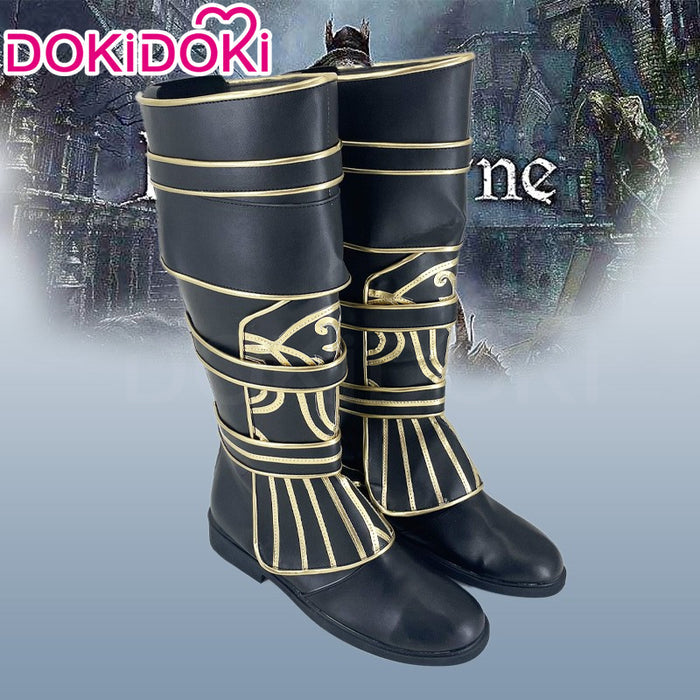 DokiDoki Game Cosplay Huntsman Black Gold Border Shoes